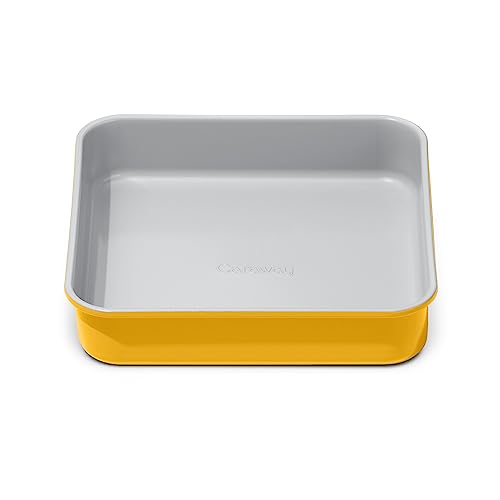 Caraway 9” Square Non-Stick Ceramic Pan, Marigold