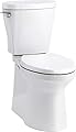 KOHLER 20198-0 Betello ContinuousClean XT Two-Piece Elongated Toilet with Skirted Trapway, Comfort Height Toilet, Chair Height Toilet, 1.28 GPF, White