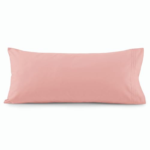 Image of Elegant Comfort Luxury Ultra-Soft 1-Piece Body Pillowcase - 1500 Premium Hotel Quality Microfiber Double Brushed - Wrinkle Resistant, Body Pillowcase Size, Dusty Rose
