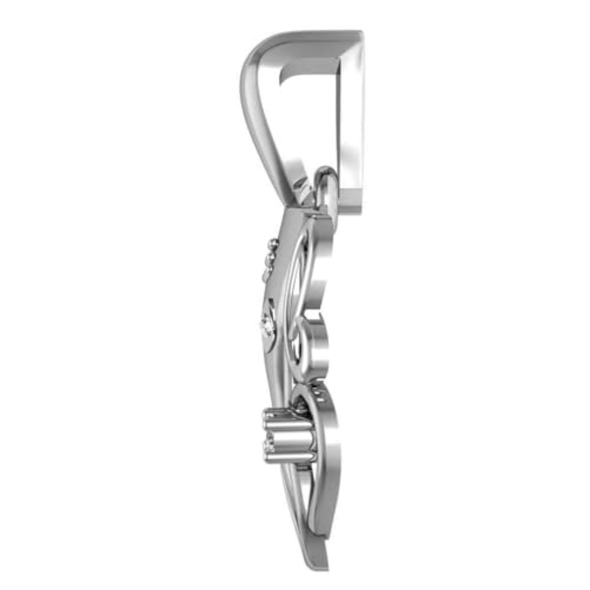 9KT White Gold Pendant, Classic Design