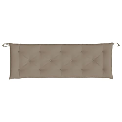 Coussin pour banc de jardin extérieur imperméable 150x50 taupe