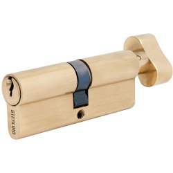 SterlingETB4050V 5 Pin Euro Thumbturn Cylinder, Brass, 40 x 50mm