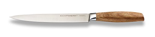 ECHTWERK Schinkenmesser aus hochwertigem Stahl, Filetiermesser, Küchenmesser, Rostfrei, Spezialstahl, Griff aus Rosenholz, Holzgriff, Classic-Edtion,...
