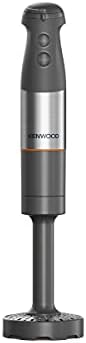 Kenwood Triblade XL Hand Blender, Mixer with Anti-Splash, Chopper 500ml, Metal Whisk and Masher Attachment and BPA-Free Plastic Beaker, HBM60.307GY, Dishwasher Safe, 1000W, Grey