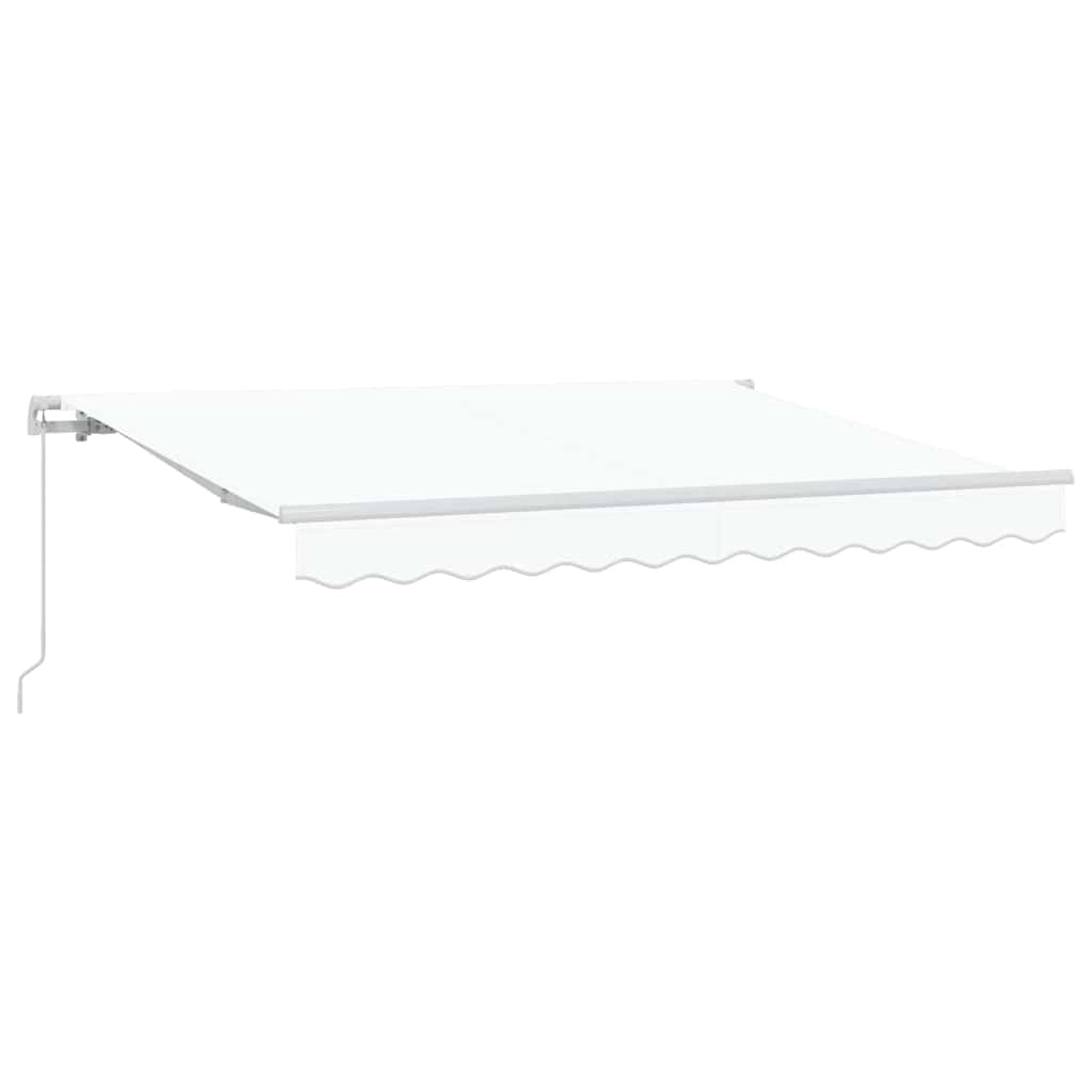 Store banne pour terrasse au design moderne avec armature en aluminium blanc haute résistance