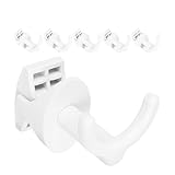 Ganchos de rosca para radiadores redondos, 6 unidades, color blanco, ganchos para radiador de 30 mm de grosor, ganchos para radiador de baño, ganchos para toallas, albornoces, colgadores de toallas