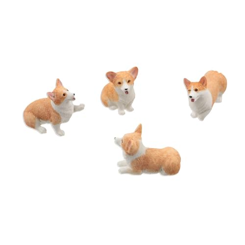 Figuras Miniatura Corgi en Resina 4 Piezas miniatura 1