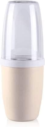 ANVA Capsule Shape Travel Toothbrush Toothpaste Case Holder with Portable Dual Use Cups Anti-dust Container Storage Set