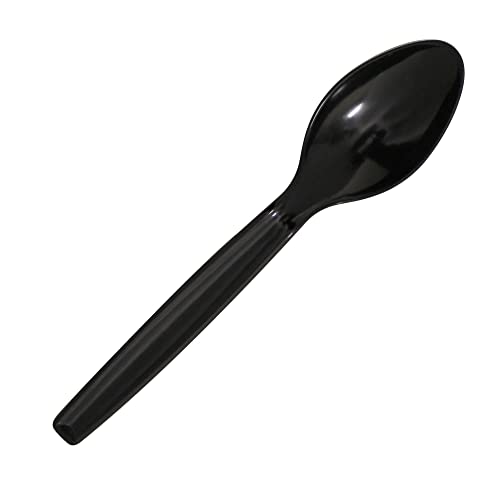 Highmark Full-Sized Plastic Spoons, Black, Box Of 1000, 3585490694