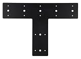 Staffe piatte per legno, Staffe piatte a forma di T, Piastra di rammendo, 35,6 x 21,6 cm Piastra di riparazione in acciaio a forma di T, Piastra di giunzione a T in acciaio strutturale per riparazione