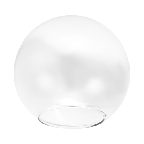 RUNROTOO Paralume in Vetro Trasparente Rotondo da 6,5-7cm, Copriluce di Ricambio Elegante per Lampade da Tavolo e Piantana, Adatto per Cucina e Camera da Letto