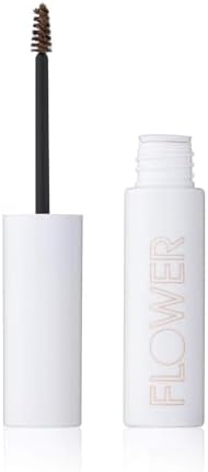 FLOWER BEAUTY By Drew Barrymore Fiber Fix Eyebrow Gel - Tinted Brow Mascara + Fixative for Eyebrows -Long-Lasting + Natural Finish -Vegan + Cruelty-Free - Light Brown