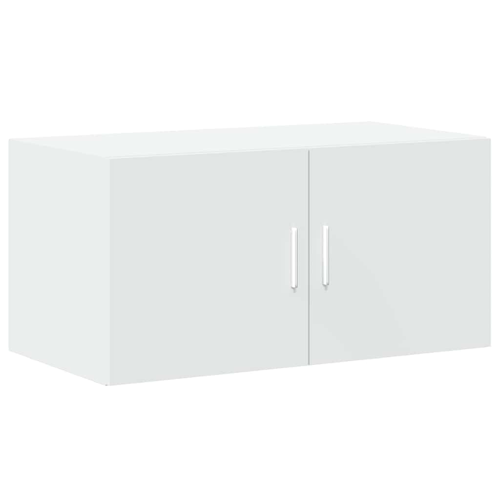 Armoire haute blanche - 80 x 42,5 x 225 cm - En bois avec 6 compartiments - Grand espace de rangement pour salle de bain, salon, cuisine, couloir et bureau - Design durable