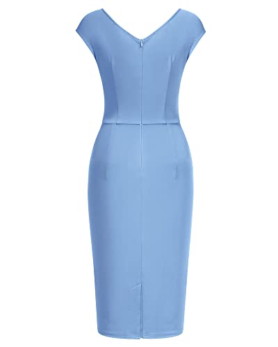 Image of Miusol Women's Vintage Slim Style Sleeveless Business Pencil Dress