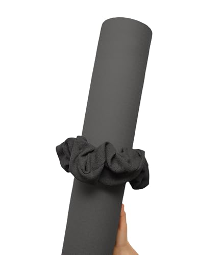 Mirmire Yoga Mat Scrunchie - Yoga Mat Holder - Adjustable & Stretching Yoga Mats Strap Dark Gray