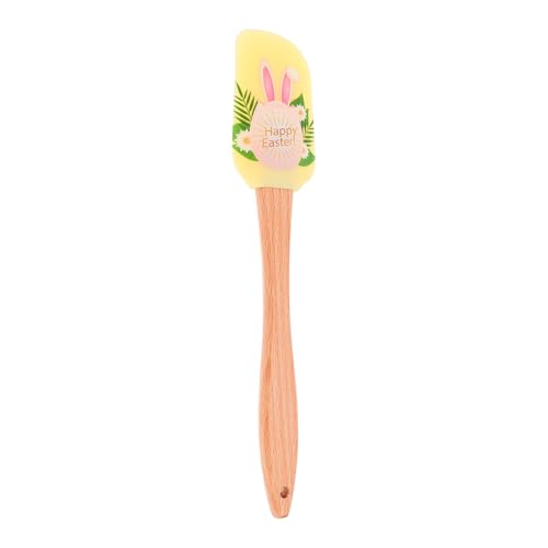 Homoyoyo Espátula de Silicona Pequeña para Hornear con Mango de Madera, Raspador Doméstico Multifuncional para Esparcir Crema y Pasteles, Utensilio de Cocina para Repostería con Diseño