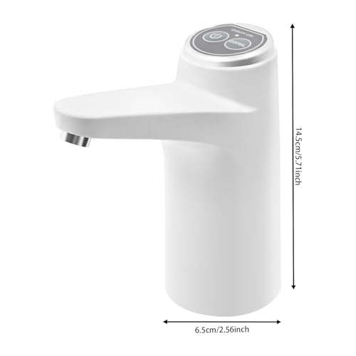 Elektrische Wasserflaschenpumpe, Tragbar und Wiederaufladbar, Automatischer Wasserspender für Zuhause, Büro, Küche und Camping (Weiß)
