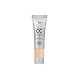 IT Cosmetics, Base de Maquillaje, Tratamiento Antiedad e Hidratante con SPF50+, Cobertura Total, Acabado Natural, 12 Tonos Disponibles, Light Medium, YSBB CC+, 12ml