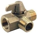 Powerhouse 3-Way M-M-F Brass Diverter Valve
