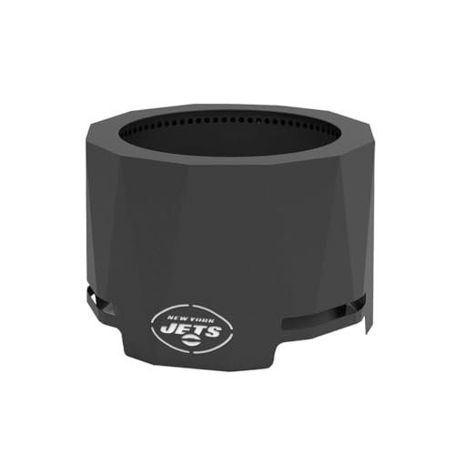 Blue Sky Outdoor Living NFL New York Jets 24” Steel Peak Patio Smokeless Fire Pit, Firewood and/or Wood Pellet Burning