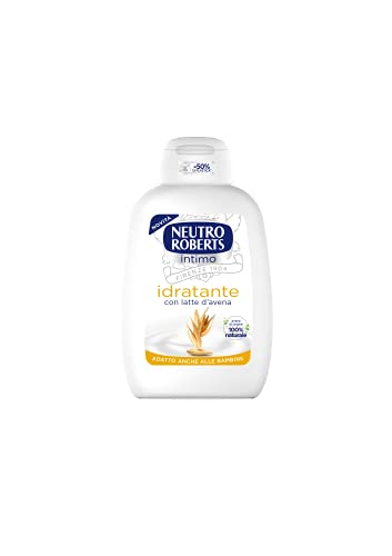 Neutro Roberts, Limpiador íntimo hidratante, limpiador para la higiene íntima con leche de Avena, 100% natural, ideal para proteger tu íntimo, para mujeres y niños - Envase de 200 ml