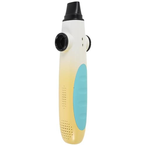 Kazoo double orifice portable jaune-blanc pour accompagnement guitare et ukulélé en voyage