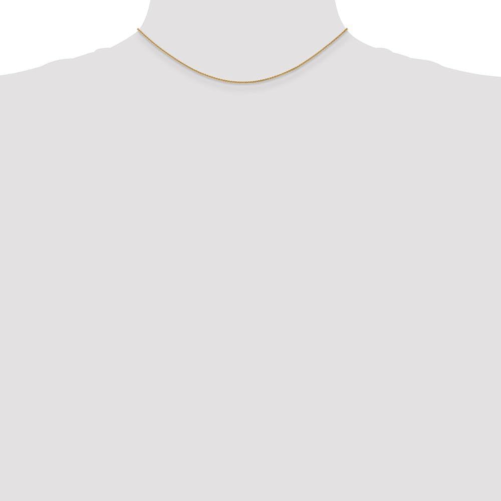 The Black Bow 1mm, 14k Yellow Gold, Solid Spiga Chain Necklace
