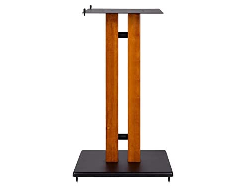 Monolith 32In Cherry Wood Speaker Stand With Adjustable Top Plate, Cherry (Each) Hold Speakers Weighing Up To 75 Pounds, Perfect For Center Or Bookshelf Speakers #TOP2