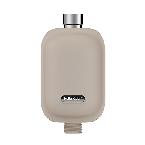 Hello Klean Shower Filter in Beige, Filter Unwanted Metals, Chlorine & Impurities Found in Water