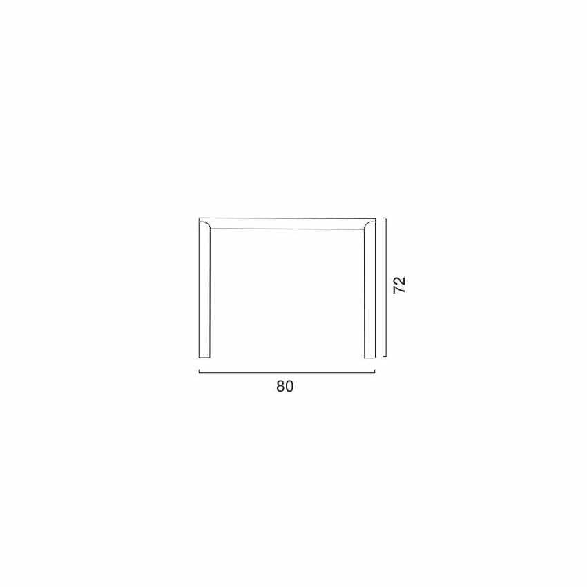 Produce Shop Tavolo Bar Poly Rattan Esterni 80x80 Grand Soleil Olè - Beige