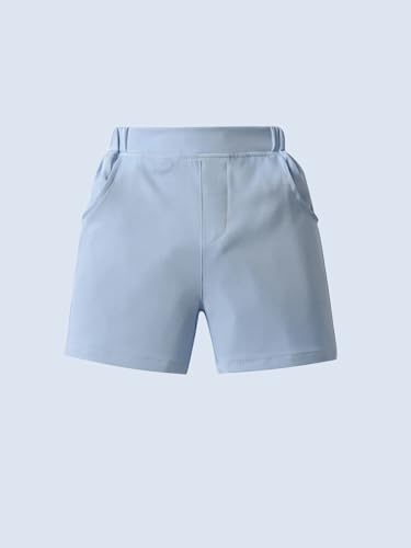 Image of Boarnseorl Baby Boys Shorts Sets, Infant Shirt+Shorts+Bow Tie+Vest,Toddler Gentleman Outfits Suits