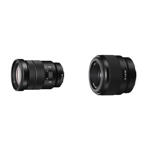 Sony E PZ 18-105 mm f/4.0 G | APS-C, Power Zoom Lens (SEL18105G) & SEL50F18F E Mount Full Frame 50 mm F1.8 Prime Lens