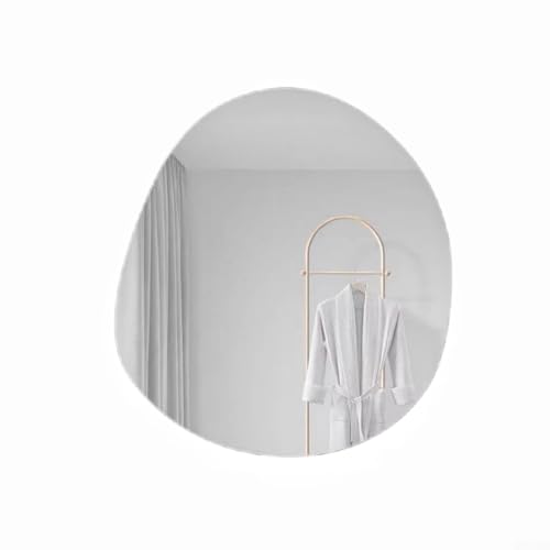 Elegante espejo de pared irregular para decoración del hogar, mejora cualquier habitación con elegancia artística (36 x 40 cm)