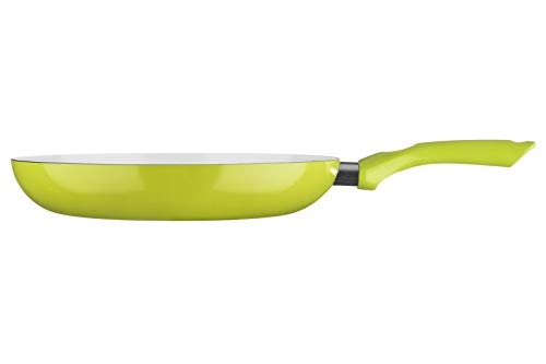 Premier Housewares Ecocook Ceramic Non Stick Frying Pan, Lime Green - 30cm