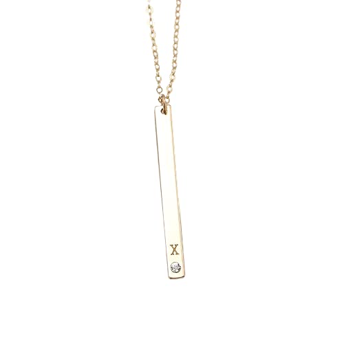 Personalized Vertical Bar Necklace 
