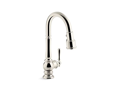 KOHLER 99261-SN Artifacts Kitchen Sink Faucet, 16.00 x 4.31 x 8.50 inches, Polished Nickel