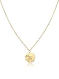 PENLYU Birth Flower Necklace, 14K Gold Plated Floral Pendant Necklaces for Women, Simple Dainty Birth Month Flower, Birthday Jewelry for Women - December, Narcissus