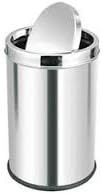 saanvi creations Stainless Steel Swing Dustbin - 10 Ltr (8X12)