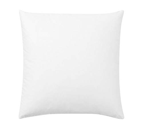 Danmitex Euro Throw Pillow Insert, Decorative Pillow Stuffer, Down and Feather Filled, Cotton Fabric (White), 28x28, One Piece, Suitable for Home, Bed