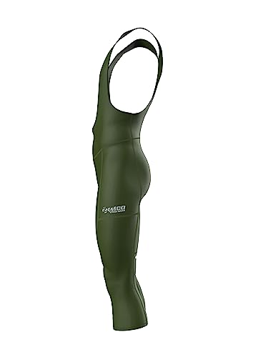 Zimco — Calcinhas acolchoadas para ciclismo de inverno 3/4, Oliva, GG