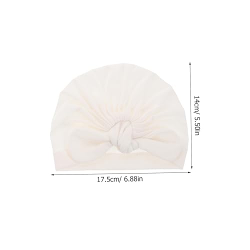 BESPORTBLE 2Pcs Turban Hats for Newborns Soft Cotton Bows Unisex Caps for Boys Warm Gentle Skin for Showers Daily Wear2
