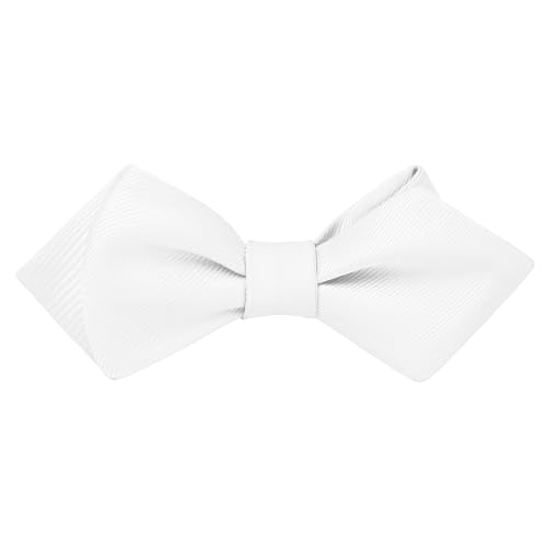 Image of GUUNIEE Men's Exquisite Woven Silk Self Bowtie Solid Diamond Bow Ties