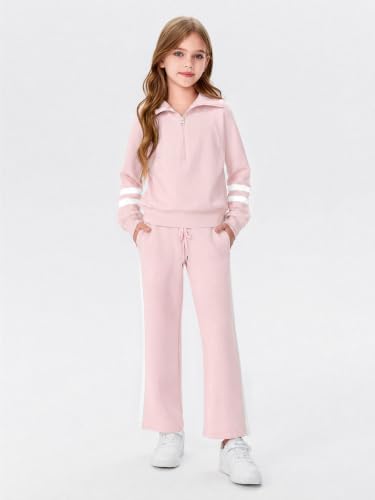 Image of Haloumoning Girls Sweatsuit 2 Piece Zip Long Sleeve Sweat Outfits