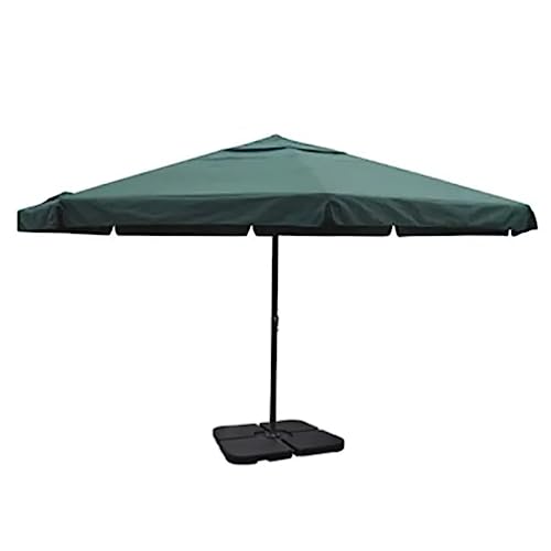 Grand parasol de jardin 5m haut de gamme mât aluminium et support