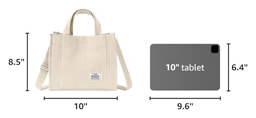 Image of Corduroy Tote Bag for Women Small Satchel Bag Mini Tote Bag Aesthetic Crossbody Handbag - School Work Travel Shopping