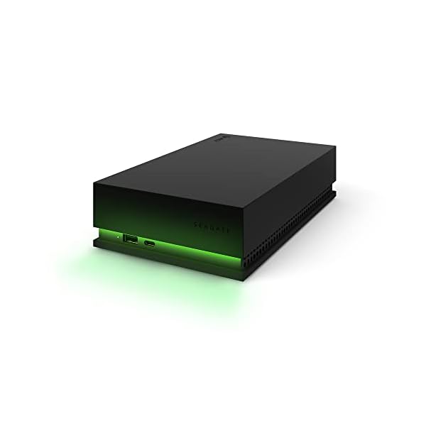 Seagate Game Drive Hub, 8TB, External Hard Drive Desktop, USB 3.2 Gen 1, Dual USB-C and USB-A ports, Xbox Certified, with RGB LED lighting, 3 year Rescue Services (STKW8000400)