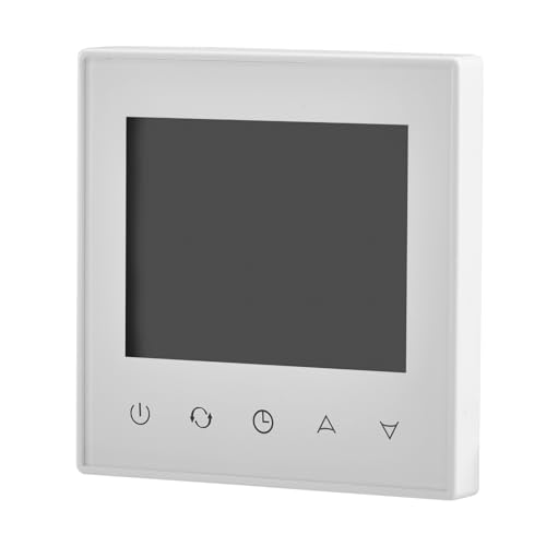 Heschen Digitales Fußbodenheizungsthermostat, HS-C505, 230VAC 3Amp, Fußbodenheizungsthermostat, Temperaturregler, Heizung, 5+2/6+1/7 Tage Programmierbare Steuerung, Gehärtetes Glas, Weiß