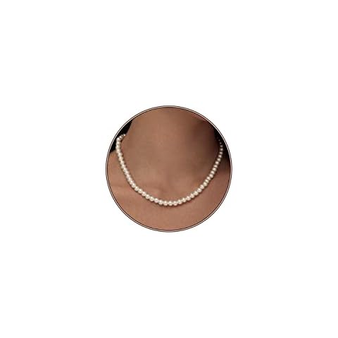 Zeffy 6MM Pearl Choker Necklace Cover
