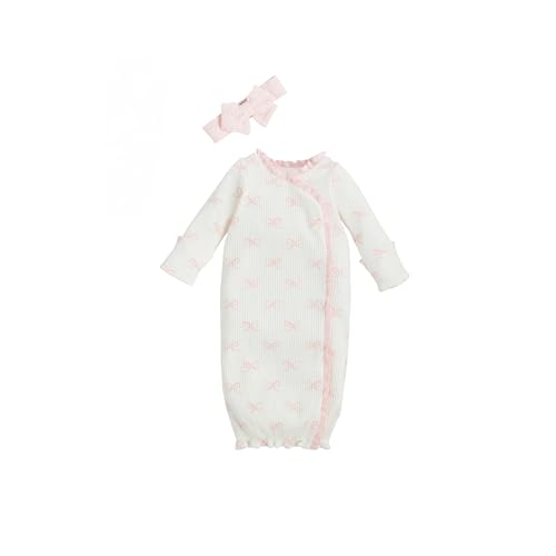 Mud Pie Children's Bow Print Gown; 0-3M