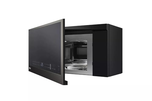 Image of LG - 1.7 Cu. Ft. Convection Over-the-Range Microwave with Sensor Cooking and Air Fry - Black Stainless Steel